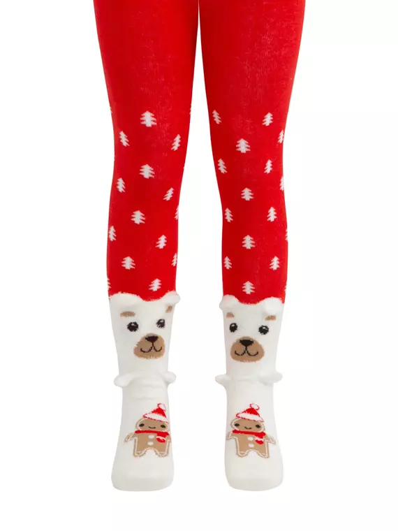 Колготки детские new year 622 красный, 21С-31/2СП, 92-98 (14), CONTE-KIDS,  - 3