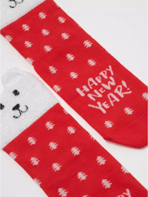 Женские новогодние носки conte new year 909 красный, 21С-76СП, 36-39 (23-25), CONTE ELEGANT,  - 3