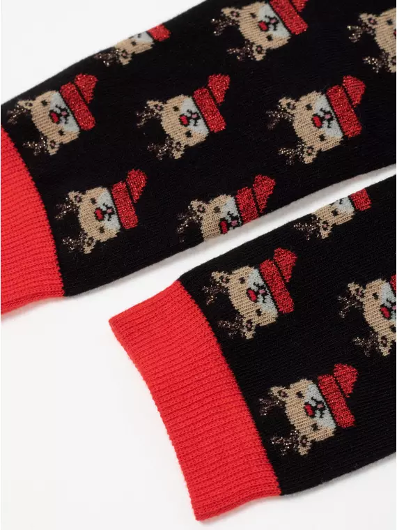 Женские новогодние носки с люрексом new year 908 черный, 21С-73СП, 36-39 (23-25), CONTE ELEGANT,  - 2