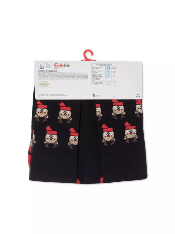 Детские новогодние колготки conte-kids new year 623 черный, 21С-31СП, 92-98 (14), CONTE-KIDS,  - 3