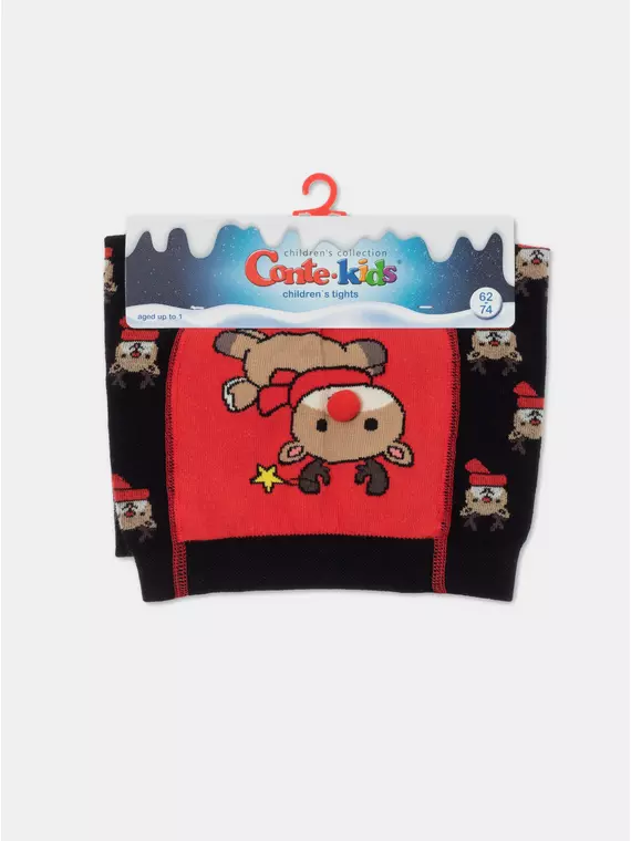 Детские новогодние колготки conte-kids new year 623 черный, 21С-31/1СП, 62-74 (12), CONTE-KIDS,  - 4