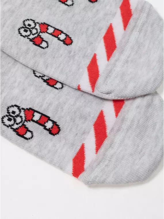 Детские новогодние носки new year 907 светло-серый, 21С-67СП, 16-18, CONTE-KIDS,  - 2