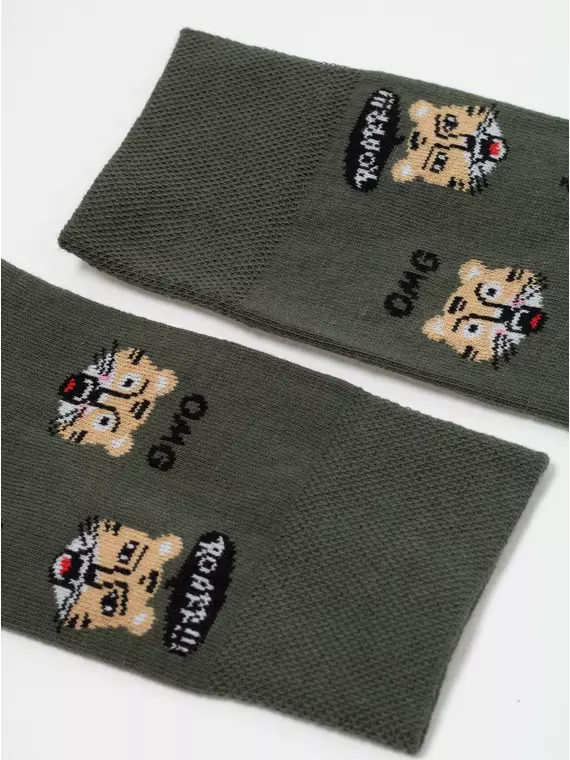 Носки мужские diwari happy 657 хаки, 17С-151СП, 40-41 (25), DIWARI,  - 3