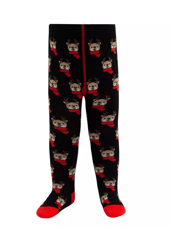 Детские новогодние колготки conte-kids new year 623 черный, 21С-31/1СП, 62-74 (12), CONTE-KIDS,  - 2