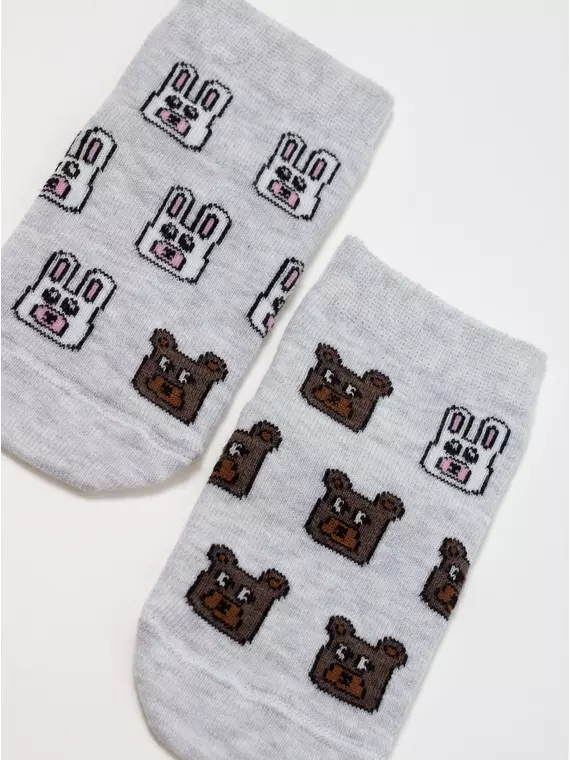 Носки детские "веселые ножки" 934 светло-серый, 17С-10СП, 14, CONTE-KIDS,  - 3