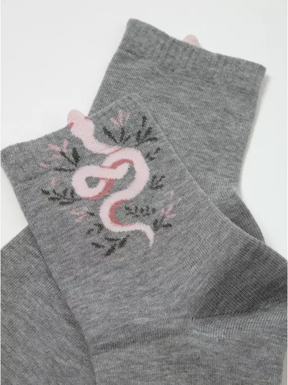 Носки женские хлопковые classic 537 серый, 17С-183СП, 36-37 (23), CONTE ELEGANT,  - 3