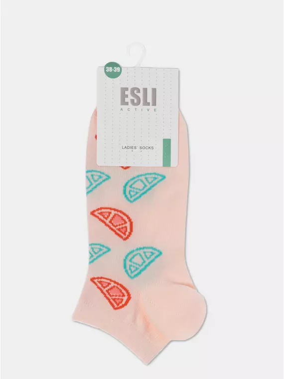 Носки женские хлопковые esli active (короткие) 533 персик, 22С-42СПЕ, 36-37 (23), ESLI,  - 5