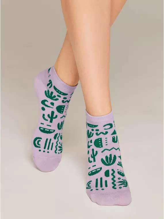 Носки женские хлопковые esli active (короткие) 534 сиреневый, 22С-42СПЕ, 36-37 (23), ESLI,  - 1