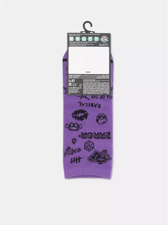 Носки мужские diwari happy (короткие) 174 фиолетовый, 22С-32СП, 42-43 (27), DIWARI,  - 4