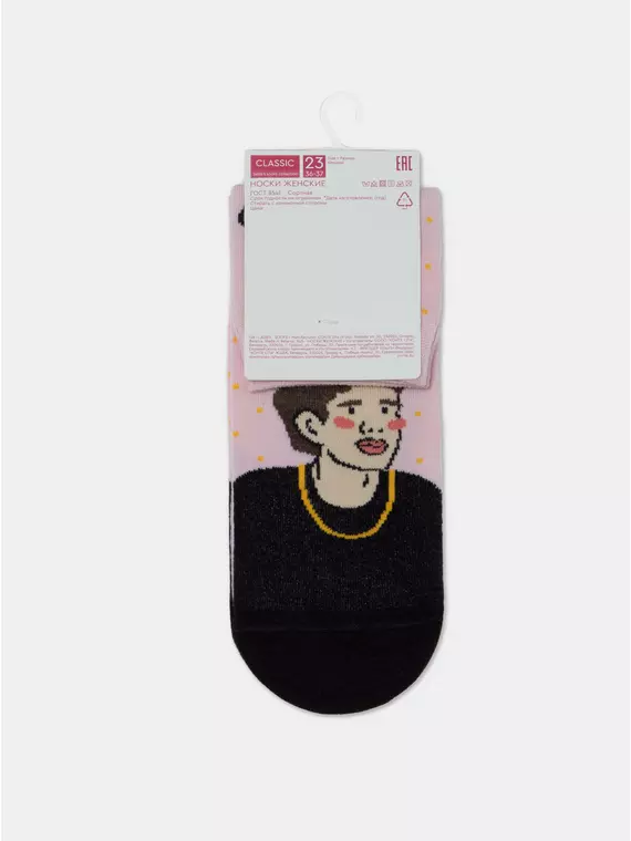 Носки женские хлопковые classic 535 светло-розовый, 15С-15СП, 36-37 (23), CONTE ELEGANT,  - 6