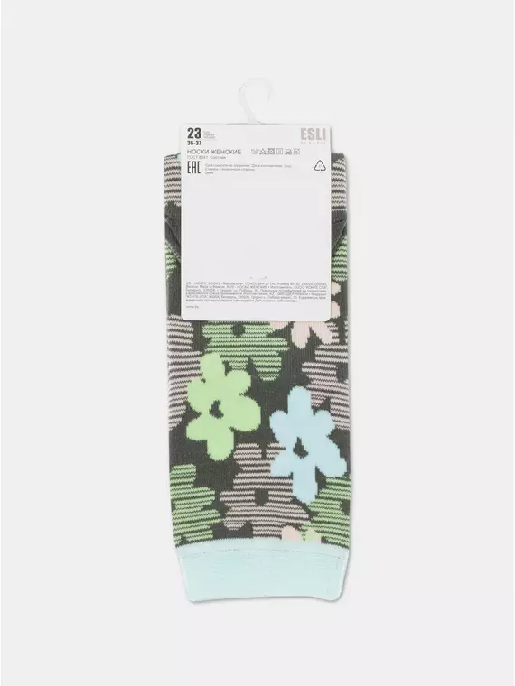 Носки женские хлопковые esli classic 527 хаки, 21С-69СПЕ, 38-39 (25), ESLI,  - 3