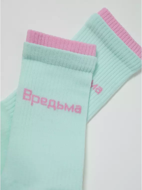 Носки женские хлопковые active (удлиненные) 488 бледно-бирюзовый, 22С-29СП, 38-39 (25), CONTE ELEGANT,  - 4