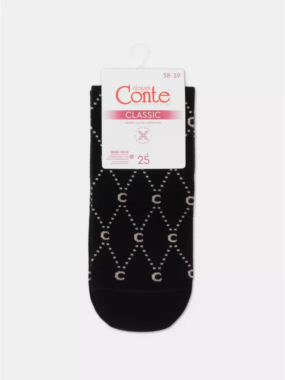 Носки женские хлопковые classic 525 черный, 7С-22СП, 36-37 (23), CONTE ELEGANT,  - 5