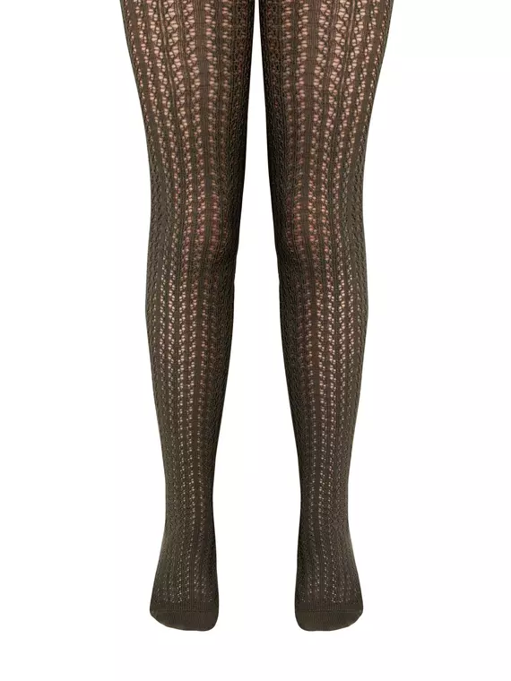 Ажурные детские колготки miss 618 хаки, 20С-206СП, 104-110 (16), CONTE-KIDS,  - 2