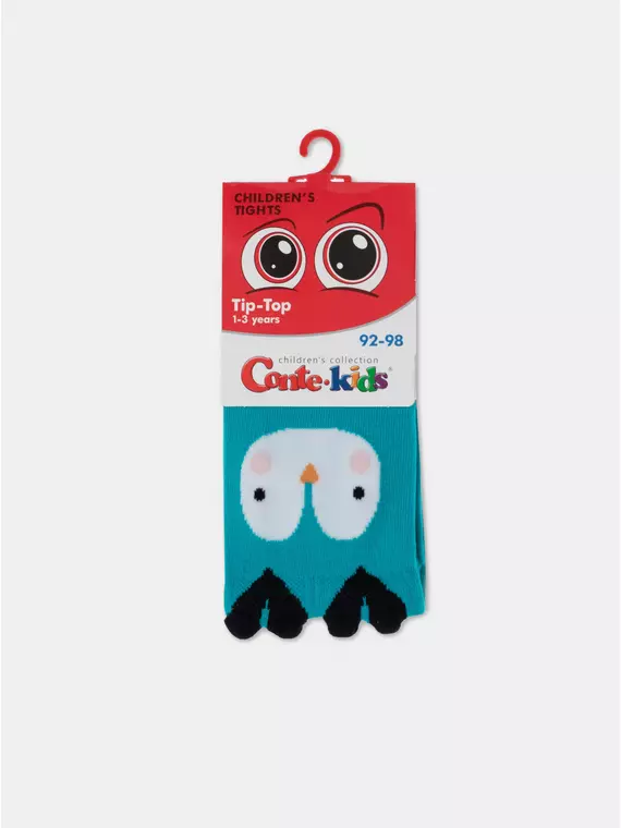 Колготки детские conte-kids tip-top (мордашки) 571 бирюза, 17С-60СП, 92-98 (14), CONTE-KIDS,  - 3