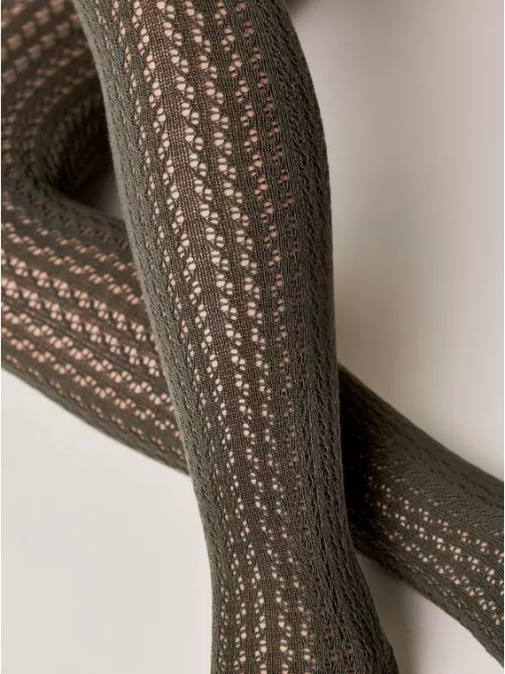 Ажурные детские колготки miss 618 хаки, 20С-206СП, 104-110 (16), CONTE-KIDS,  - 3