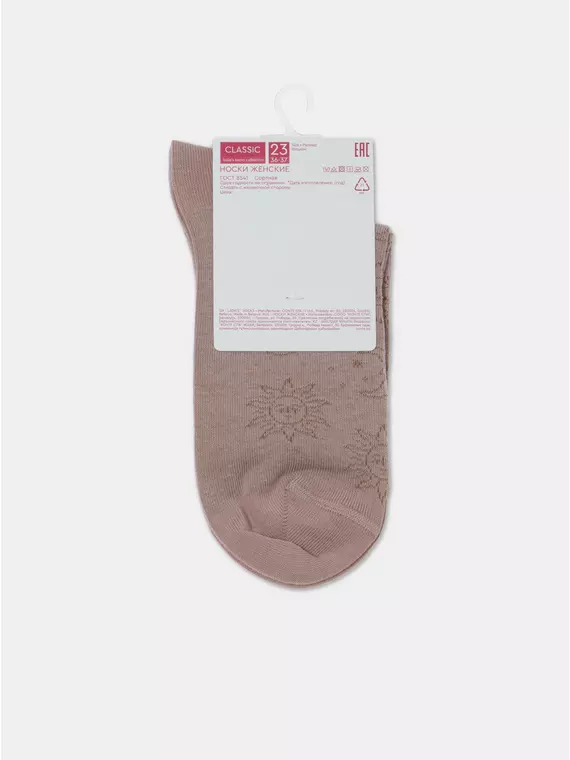 Носки женские хлопковые classic 529 пепельно-розовый, 7С-22СП, 36-37 (23), CONTE ELEGANT,  - 6
