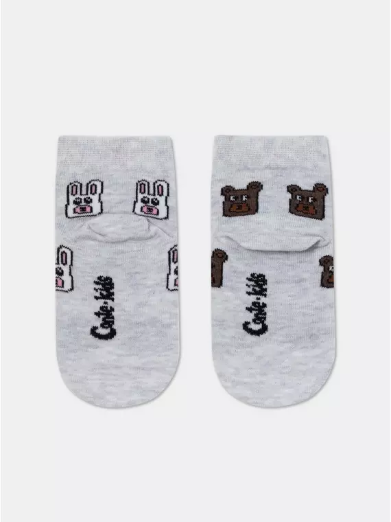 Носки детские "веселые ножки" 934 светло-серый, 17С-10СП, 14, CONTE-KIDS,  - 2