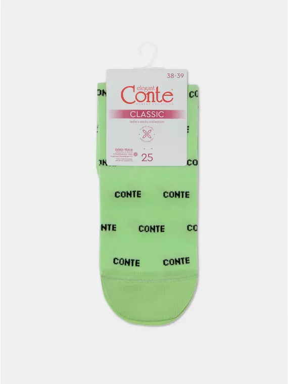 Носки женские хлопковые classic 528 салатовый, 15С-15СП, 38-39 (25), CONTE ELEGANT,  - 5