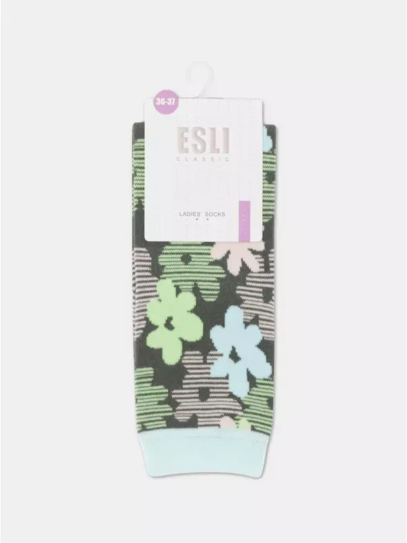 Носки женские хлопковые esli classic 527 хаки, 21С-69СПЕ, 38-39 (25), ESLI,  - 2