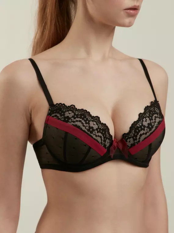 Бюстгальтер push-up на каркасах flirt tb1169 черный, 22С-0001КСП, 70C, CONTE ELEGANT,  - 1