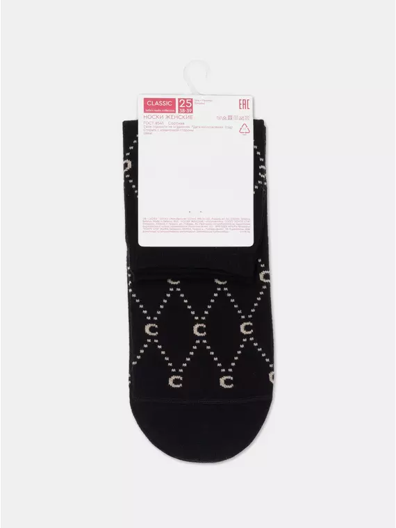 Носки женские хлопковые classic 525 черный, 7С-22СП, 36-37 (23), CONTE ELEGANT,  - 6