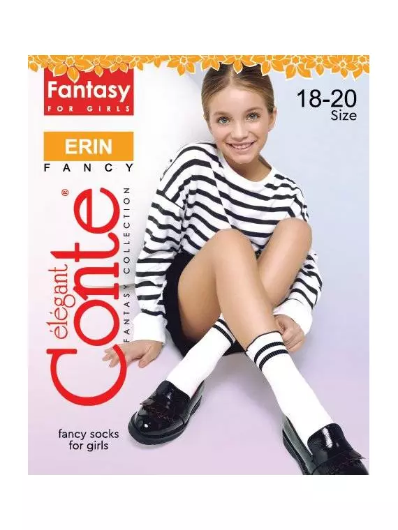 Носки для девочек нарядные erin bianco, 22С-6СП, 18-20, CONTE ELEGANT,  - 4