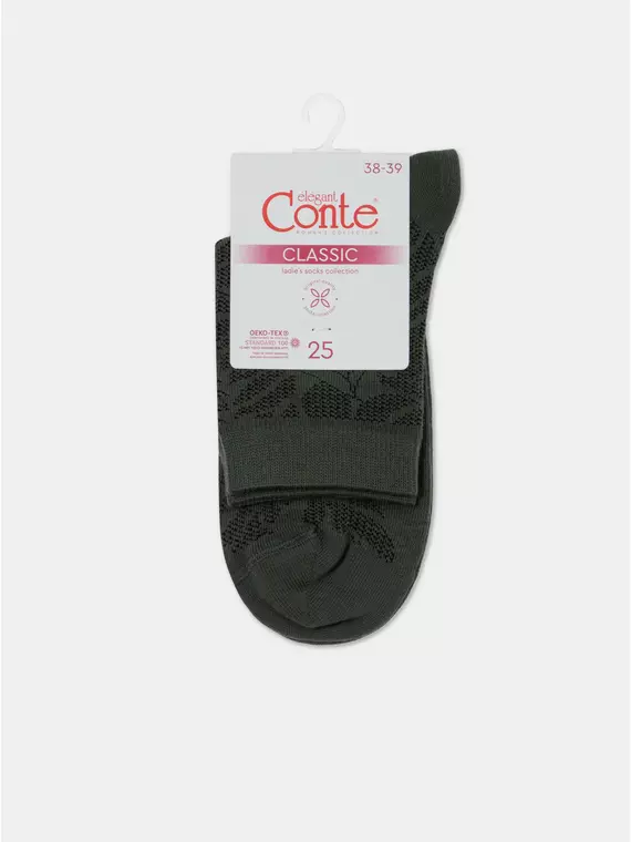 Носки женские хлопковые classic 530 хаки, 15С-15СП, 38-39 (25), CONTE ELEGANT,  - 5