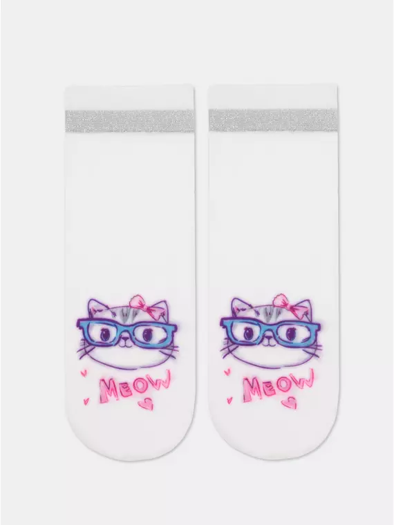 Носки детские с рисунком и люрексом caty bianco, 21C-114СП, 20-22, CONTE ELEGANT,  - 4