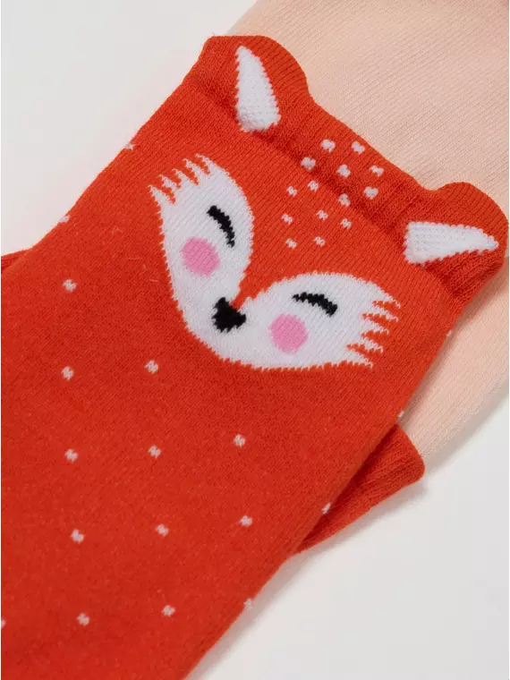 Колготки детские conte-kids tip-top (мордашки) 573 мандариновый, 17С-60СП, 104-110 (16), CONTE-KIDS,  - 2