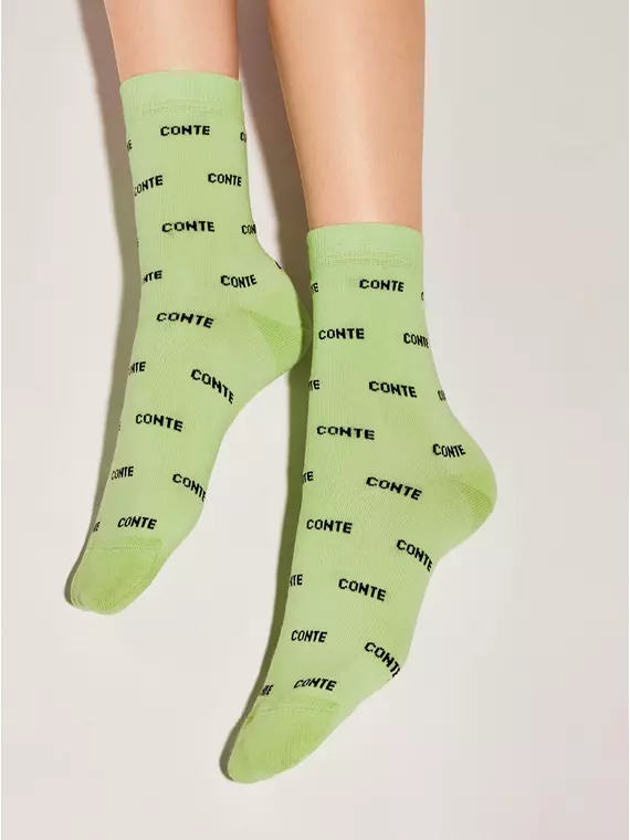 Носки женские хлопковые classic 528 салатовый, 15С-15СП, 38-39 (25), CONTE ELEGANT,  - 2