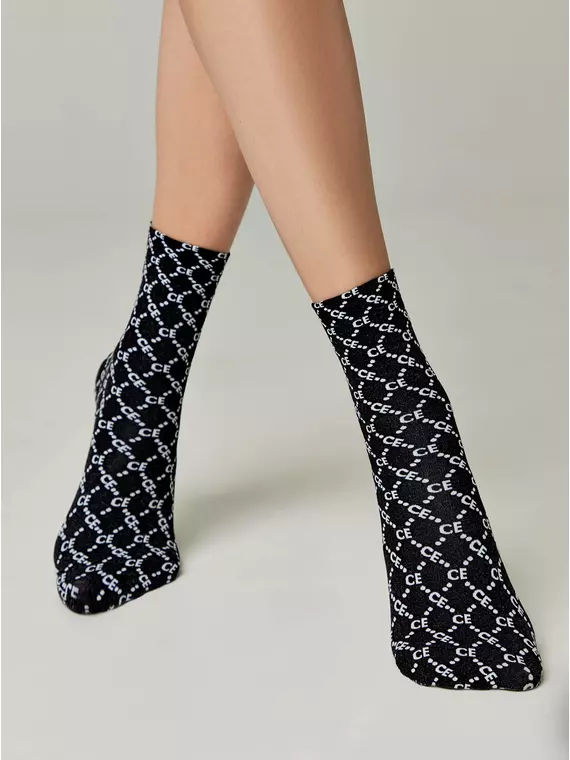 Носки женские fantasy 22с-51сп nero-bianco, 22С-51СП, 36-39 (23-25), CONTE ELEGANT,  - 2