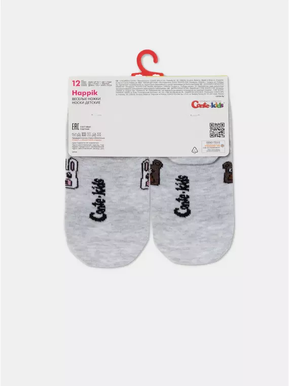 Носки детские "веселые ножки" 934 светло-серый, 17С-10СП, 14, CONTE-KIDS,  - 5