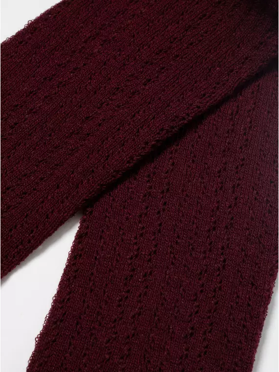 Ажурные детские колготки miss 618 темно-бордовый, 20С-206СП, 150-152 (22), CONTE-KIDS,  - 3