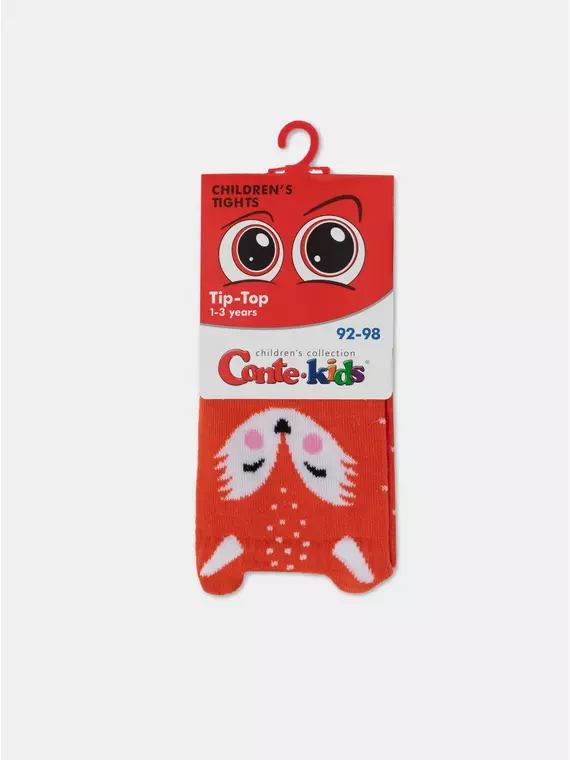 Колготки детские conte-kids tip-top (мордашки) 573 мандариновый, 17С-60СП, 104-110 (16), CONTE-KIDS,  - 3