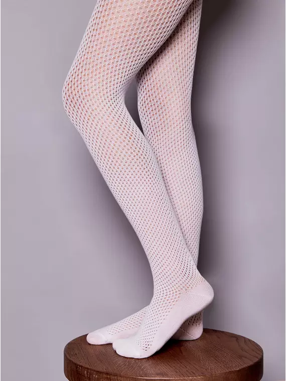 Ажурные детские колготки miss 616 белый, 20С-206СП, 104-110 (16), CONTE-KIDS,  - 2