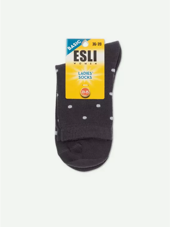 Носки женские хлопковые esli basic 21с-78спе 359 темно-серый, 21С-78СПЕ, 36-39 (23-25), ESLI,  - 4