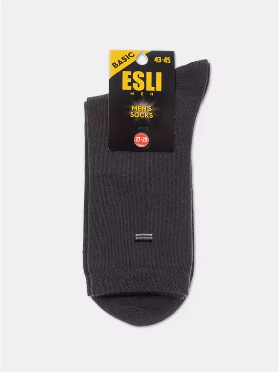 Носки мужские esli basic 21с-192спе 158 темно-серый, 21С-192СПЕ, 40-42 (25-27), ESLI,  - 3