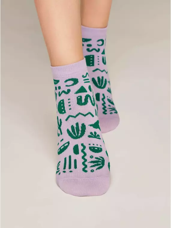 Носки женские хлопковые esli active (короткие) 534 сиреневый, 22С-42СПЕ, 36-37 (23), ESLI,  - 3