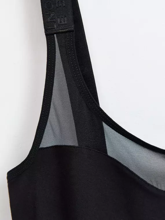 Боди женское из бамбука и эластичной сеточки double conte lbt 2263 black, 22С-2236ТСП, 170-84-90/XS, CONTE ELEGANT,  - 2