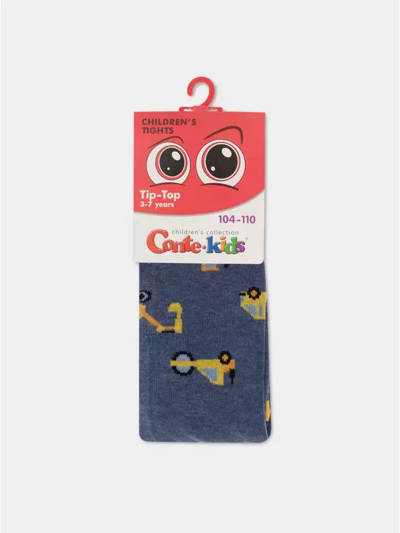 Колготки детские tip-top 636 темный джинс, 4С-02СП, 92-98 (14), CONTE-KIDS,  - 4