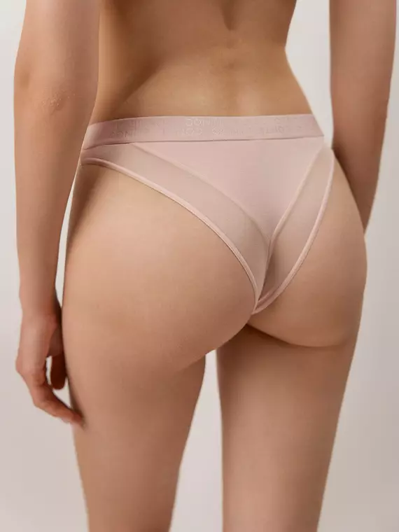 Трусы женские «бразилиана» из бамбука и эластичной сеточки double conte lbr 2260 cameo, 22С-2233ТСП, 102/L, CONTE ELEGANT,  - 2