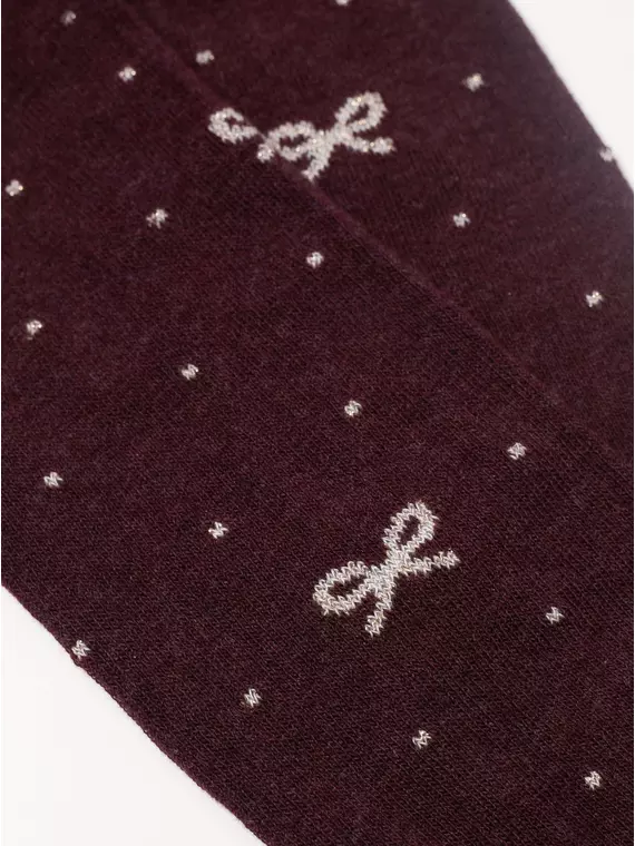 Хлопковые детские колготки tip-top с люрексом 545 бордо, 19С-36СП, 128-134 (20), CONTE-KIDS,  - 4