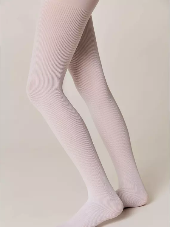 Колготки детские нарядные в рубчик из микрофибры judy bianco, 22С-142СП, 146-152, CONTE ELEGANT,  - 2