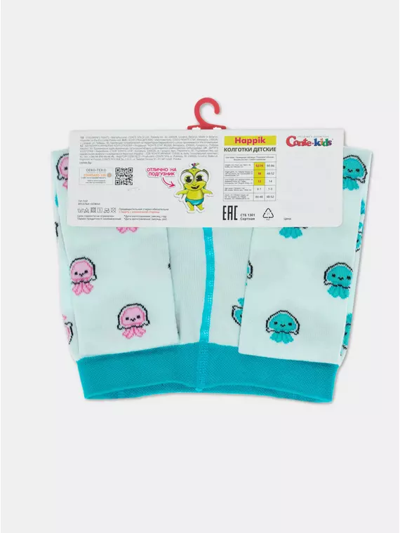 Колготки детские happik 646 бирюза, 22С-144СП, 80-86 (14), CONTE-KIDS,  - 5