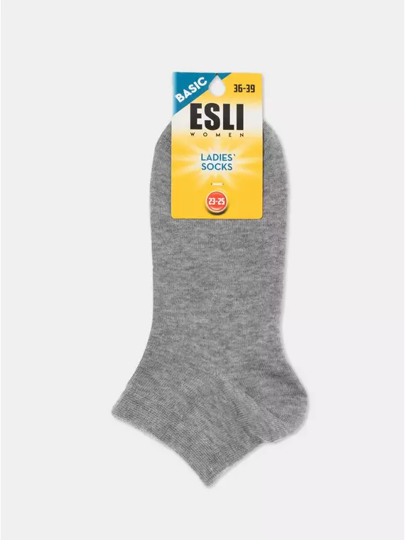 Носки женские esli basic (короткие) 000 серый, 18С-97/1СПЕ, 36-39 (23-25), ESLI,  - 6