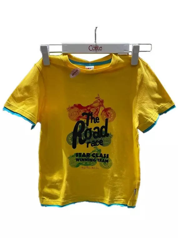Футболка для мальчика conte-kids road race bf 022 синий, 12С-034ДФСП, 122-60, CONTE-KIDS,  - 1