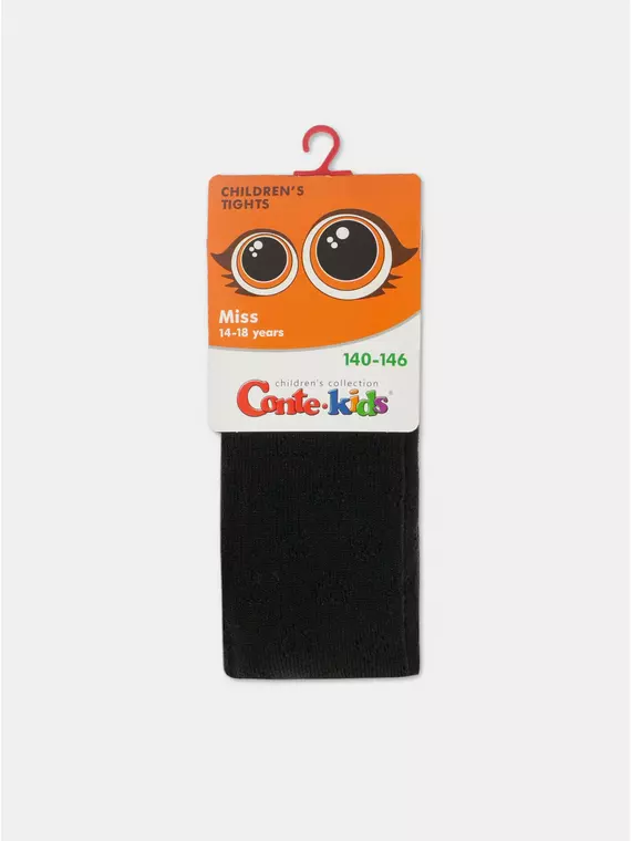 Ажурные детские колготки miss 609 черный, 20С-206СП, 150-152 (22), CONTE-KIDS,  - 5