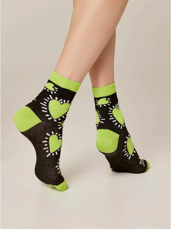 Носки женские хлопковые esli classic 532 черный-салатовый, 21С-69СПЕ, 38-39 (25), ESLI,  - 2