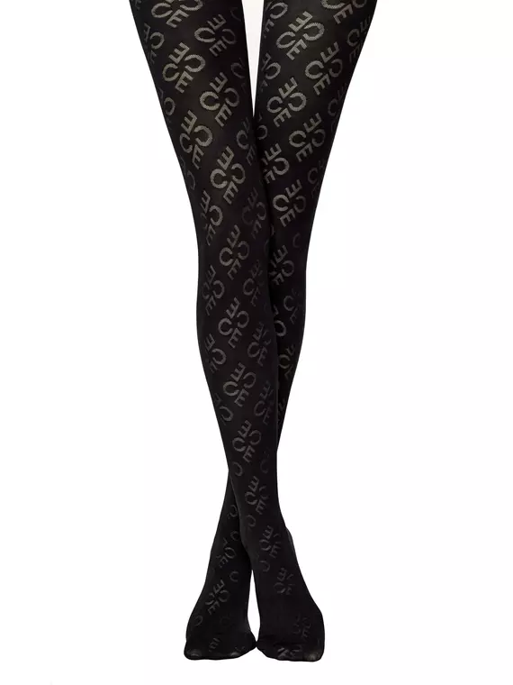 Колготки женские с геометрическим рисунком prime fantasy nero, 22С-132СП, 2, CONTE ELEGANT,  - 4